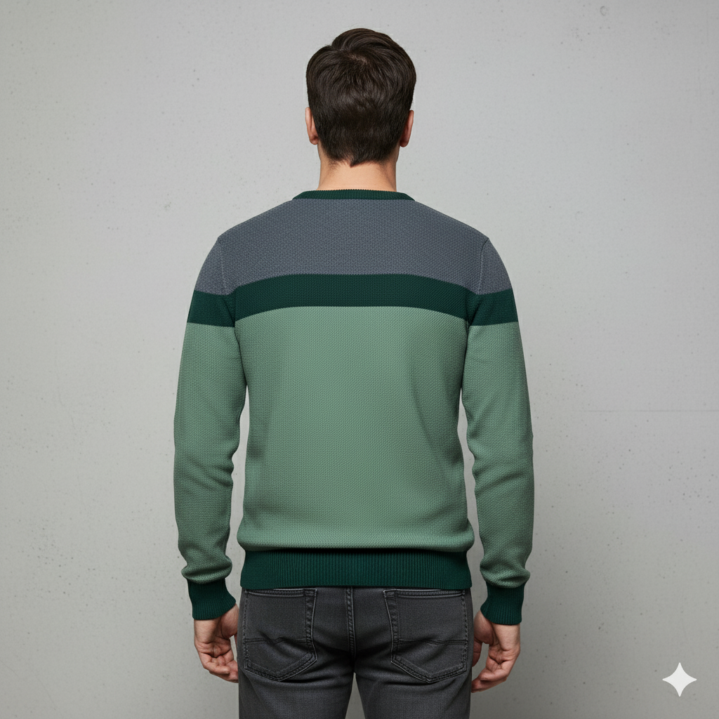 Gemusterter Strickpullover für Herren