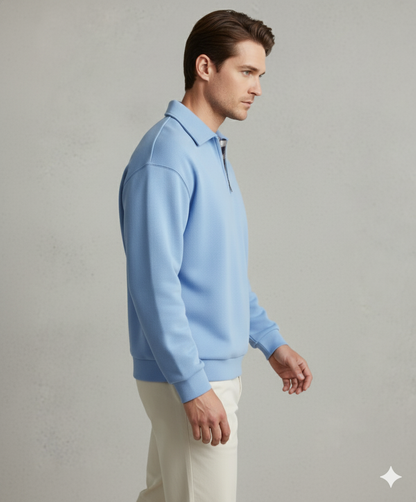 Lässiger Herrenpullover mit Reverskragen | Bequem | Freizeit