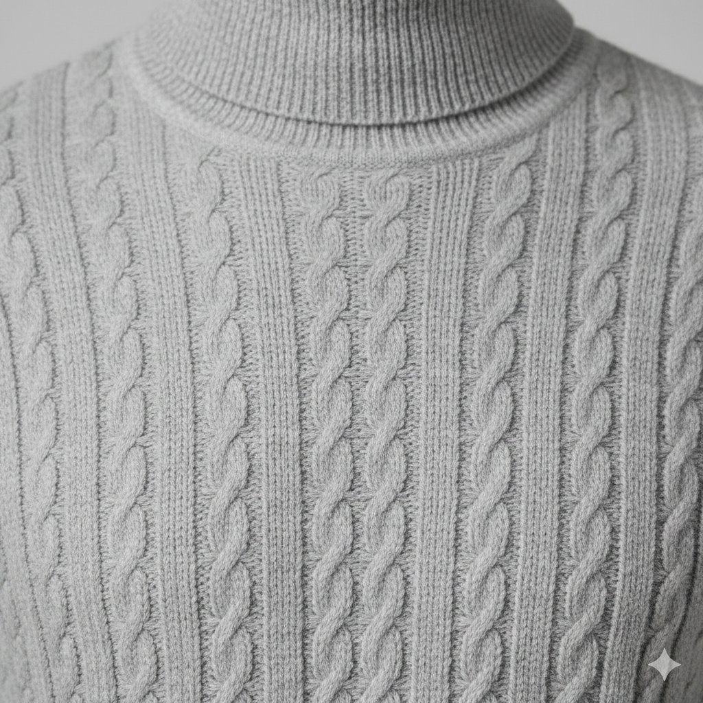 Feiner Herren Strickpullover mit Rollkragen