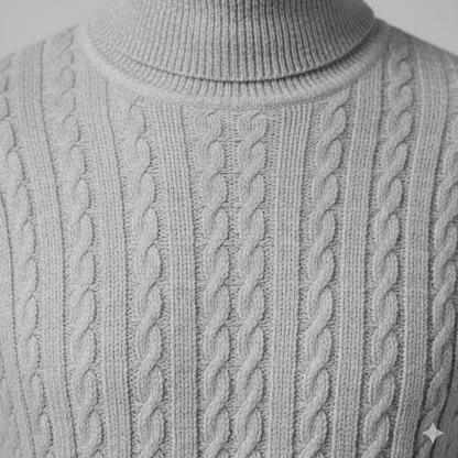 Feiner Herren Strickpullover mit Rollkragen