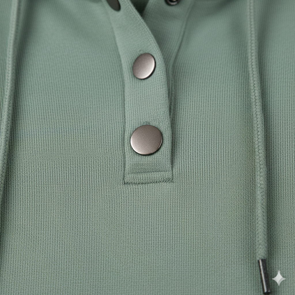 Lässiges Damen Hoodie mit Knopfleist