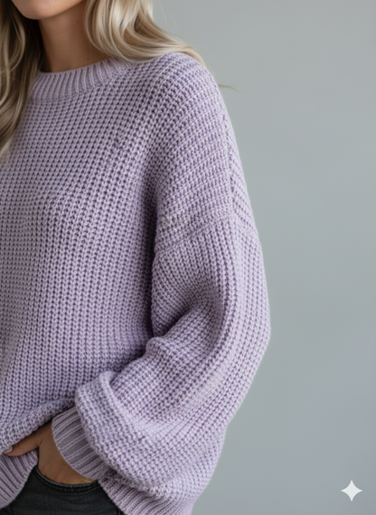 Locker gestrickter Damenpullover | Oversize & Freizeit