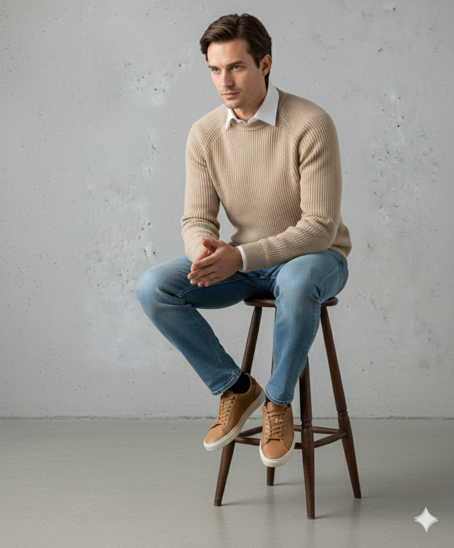 Herren Strickpullover mit Rollkragen | Warm & Elegant | Winter