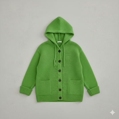Kuscheliger Damen Strickjacke mit Kapuze | Warm für Herbst/Winter