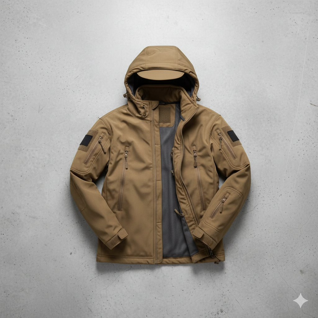 Herren Outdoor Taktikanzug mit Kapuze | Wasserabweisend & Winter
