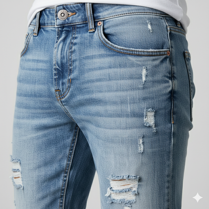 Herren Jeans Slim Fit | Modern mit Rissen & Lässig