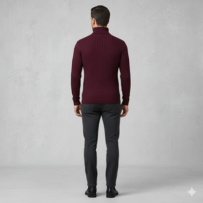 Herren Strickpullover mit Rollkragen | Slim Fit | Winter