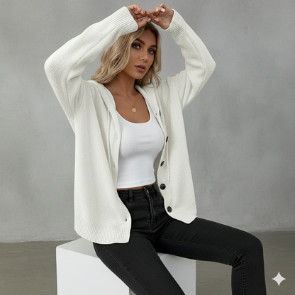 Lässiger Damen Strickjacke mit Knopfleiste | Herbst Winter