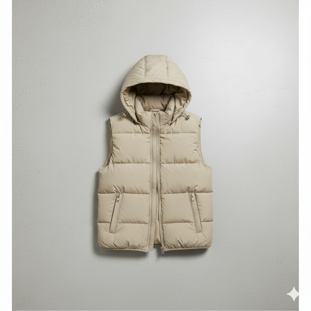 Herren Steppweste mit Kapuze | Warm & Bequem | Herbst/Winter