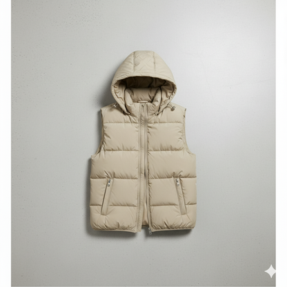 Herren Steppweste mit Kapuze | Warm & Bequem | Herbst/Winter