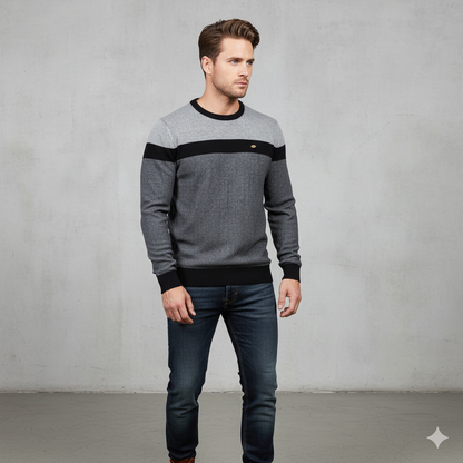Gemusterter Strickpullover für Herren
