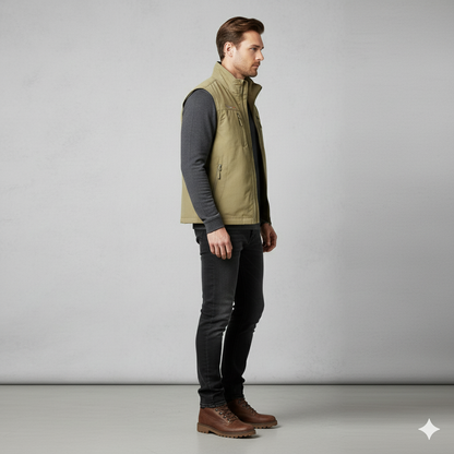 Herren Outdoor Weste mit Taschen | Leicht & Atmungsaktiv | Übergang
