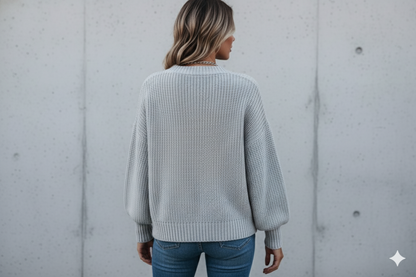 Locker gestrickter Damenpullover | Oversize & Freizeit