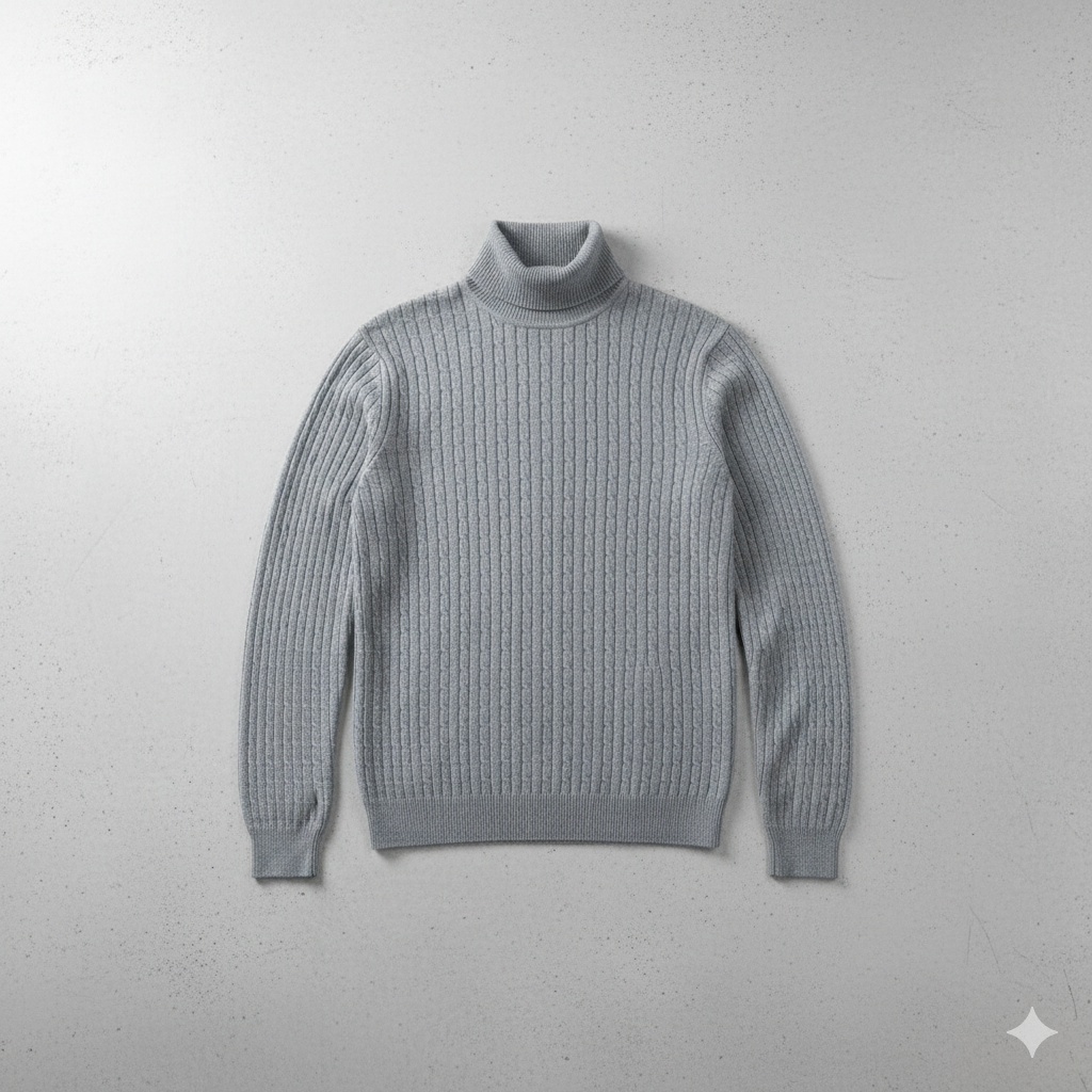 Herren Strickpullover mit Rollkragen | Slim Fit | Winter