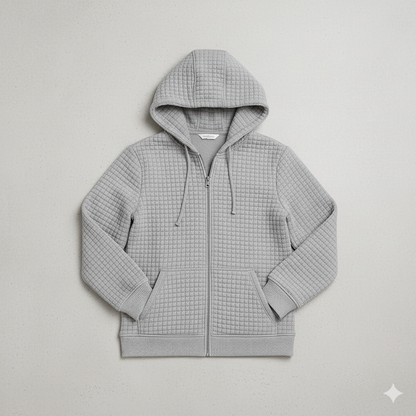 Leichter Damen Kapuzen Strickjacke mit Reißverschluss | Übergang