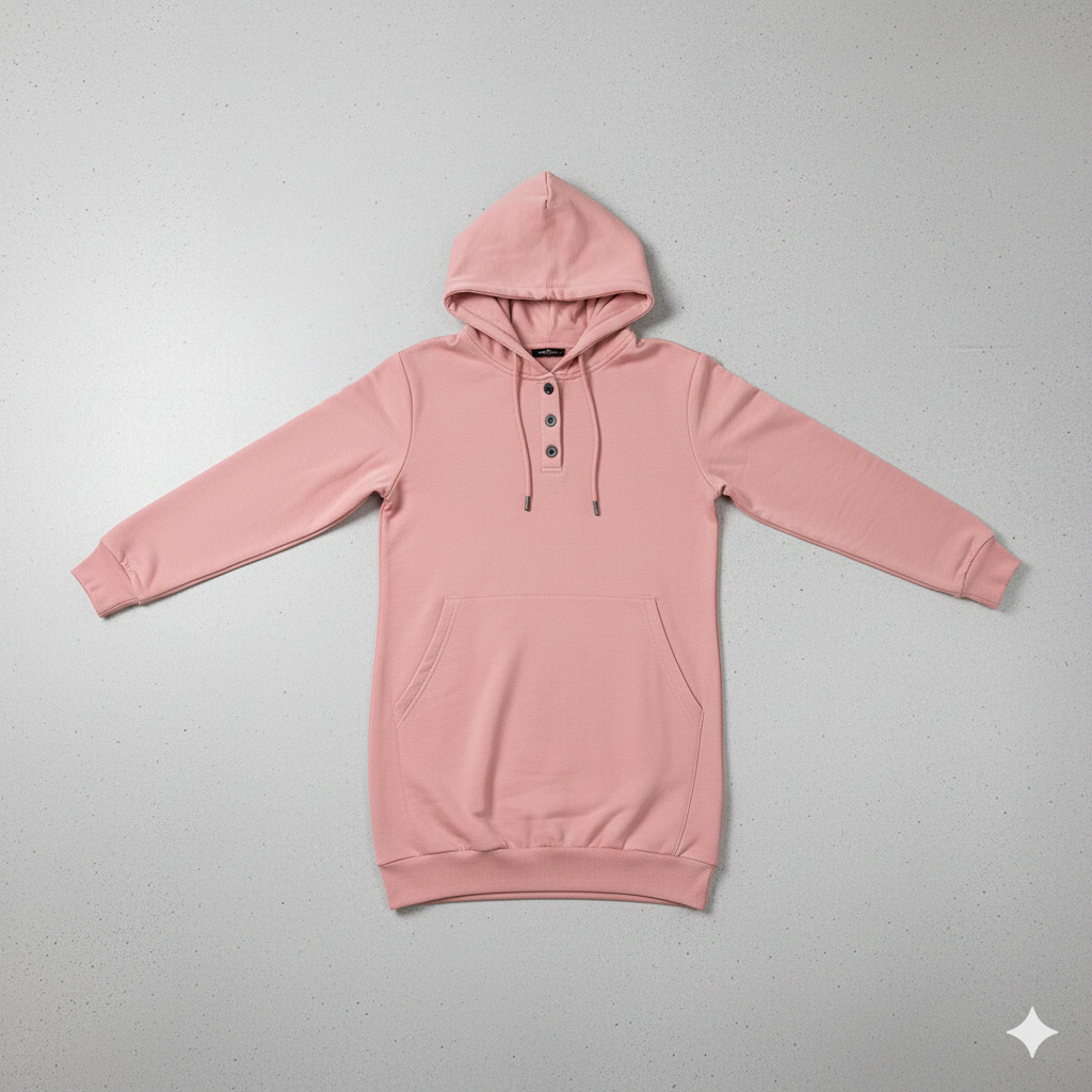 Lässiges Damen Hoodie mit Knopfleist