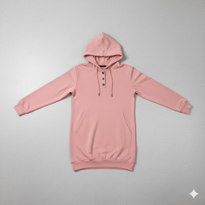 Lässiges Damen Hoodie mit Knopfleist