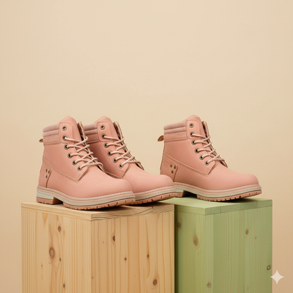 Damen Winterstiefel mit Fellfutter | Warme Schnür-Boots
