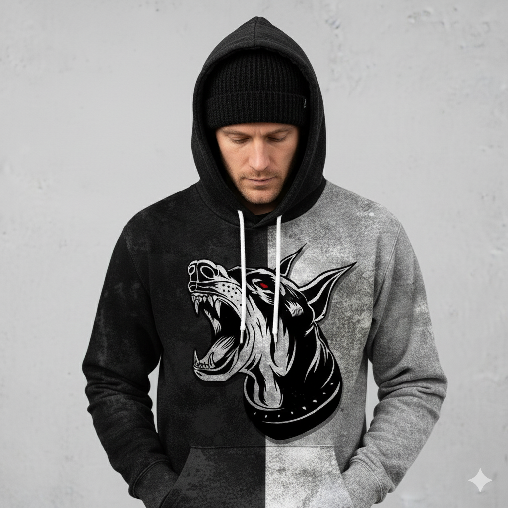 Herren Hoodie mit Muster | Lässig & Warm | Herbst/Winter