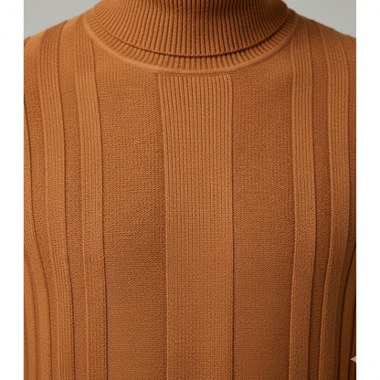 Herren Rollkragenpullover mit Strukturmuster