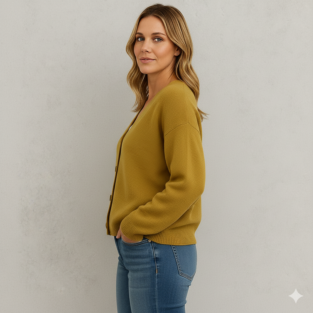 Damen Strickjacke mit V-Ausschnitt | Herbst & Übergang