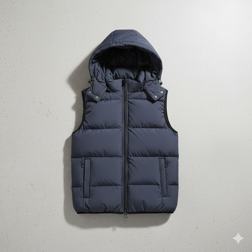 Herren Steppweste mit Kapuze | Warm & Bequem | Herbst/Winter