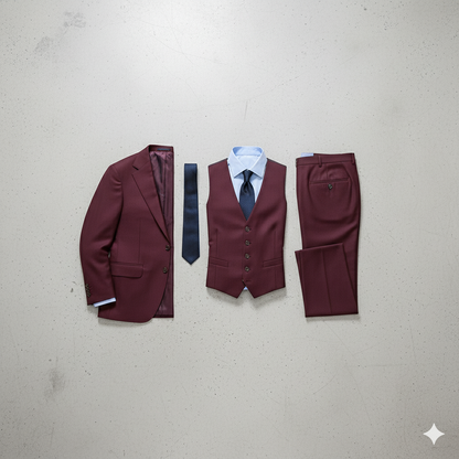 Herren Anzug 3-teilig | Slim Fit Elegant für Hochzeit & Business