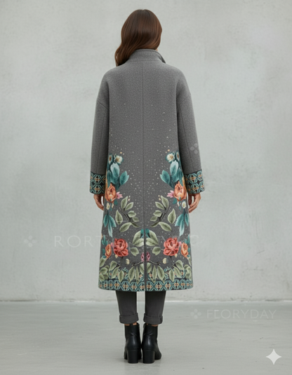 Damen Wollmantel mit Karomuster | Oversize & Warm | Winter