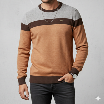 Gemusterter Strickpullover für Herren