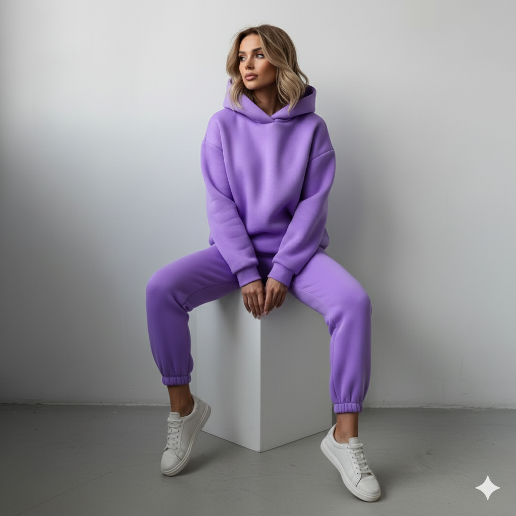 Warmer Damen Hoodie Zweiteiler | Bequem für Herbst & Winter