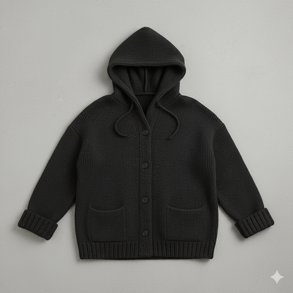 Kuscheliger Damen Strickjacke mit Kapuze | Warm für Herbst/Winter