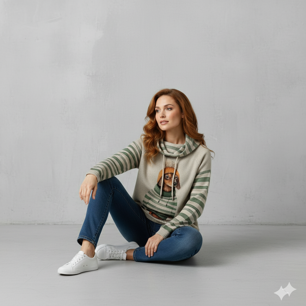 Weicher Damen Hoodie mit Tierprint