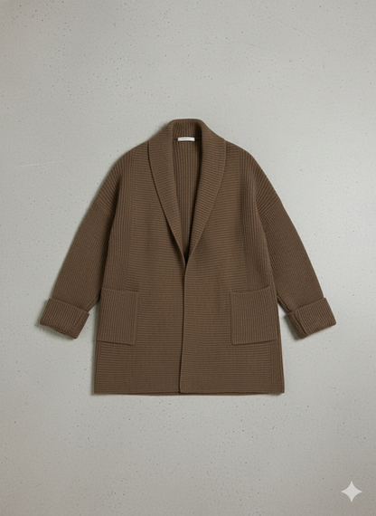 Damen Strickjacke mit Reverskragen | Warm & Lässig Winter