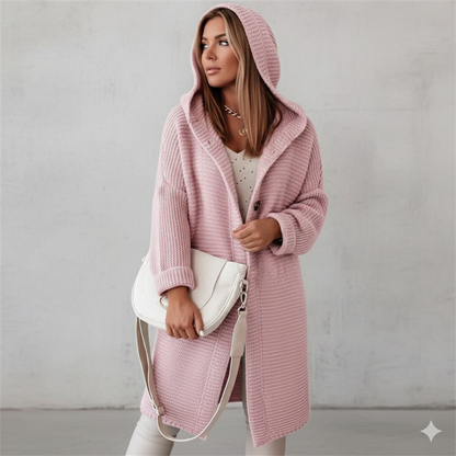 Damen Strickjacke mit Kapuze | Locker & Warm für Herbst Winter