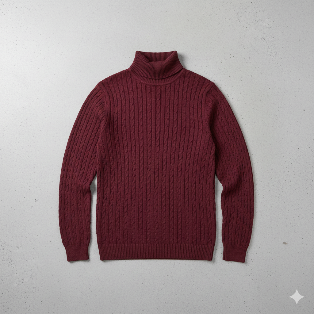 Feiner Herren Strickpullover mit Rollkragen
