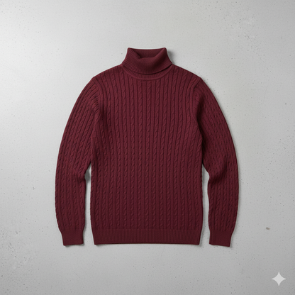 Feiner Herren Strickpullover mit Rollkragen