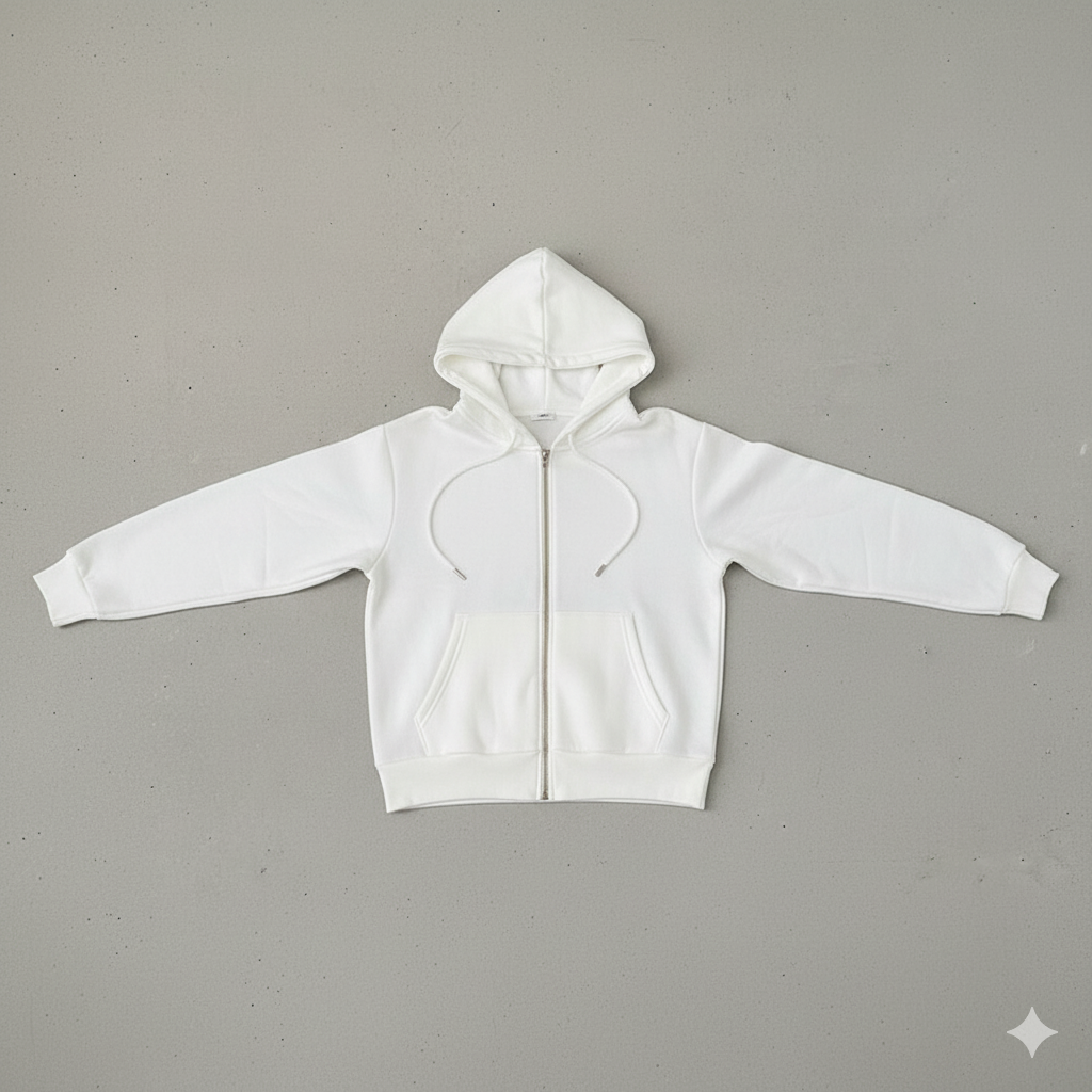 Kurz geschnittener Damen Hoodie mit Reißverschluss
