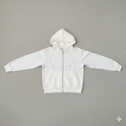 Kurz geschnittener Damen Hoodie mit Reißverschluss
