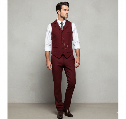 Herren Weste mit Fischgrätenmuster | Elegant & Modern | Herbst/Winter