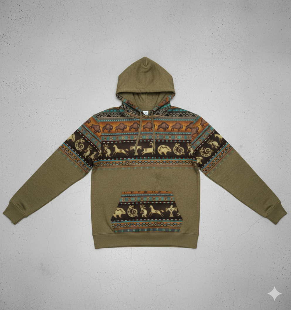 Herren Hoodie mit Muster | Lässig & Warm | Herbst/Winter