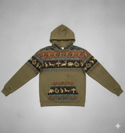 Herren Hoodie mit Muster | Lässig & Warm | Herbst/Winter