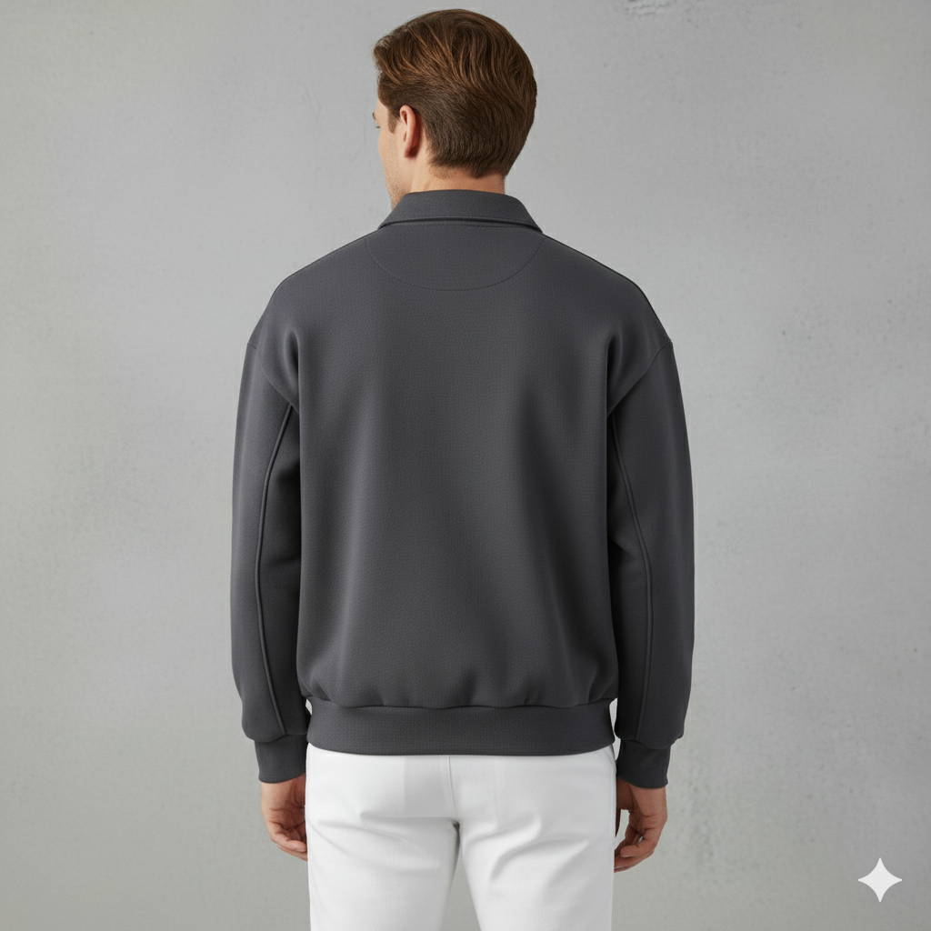 Lässiger Herrenpullover mit Reverskragen | Bequem | Freizeit