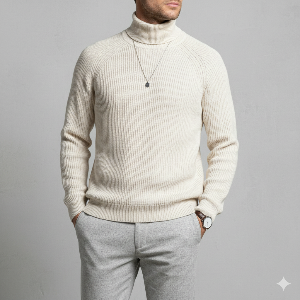 Herren Strickpullover mit Rollkragen | Warm & Elegant | Winter