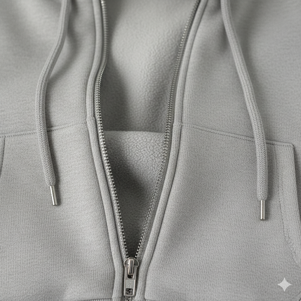Kurz geschnittener Damen Hoodie mit Reißverschluss