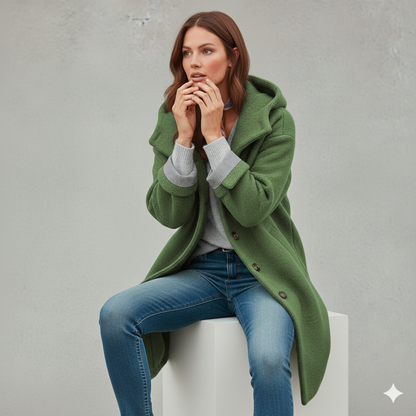 Warmer Damen Mantel aus Teddyfleece | Kuschelig & Elegant für Winter