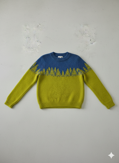Damen Strickpullover mit Rundhals | Winter | Norweger-Muster