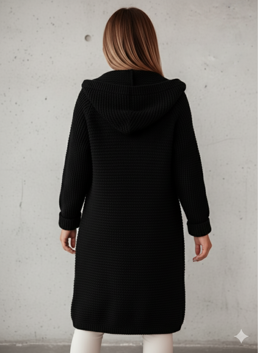 Damen Strickjacke mit Kapuze | Locker & Warm für Herbst Winter
