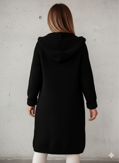 Damen Strickjacke mit Kapuze | Locker & Warm für Herbst Winter