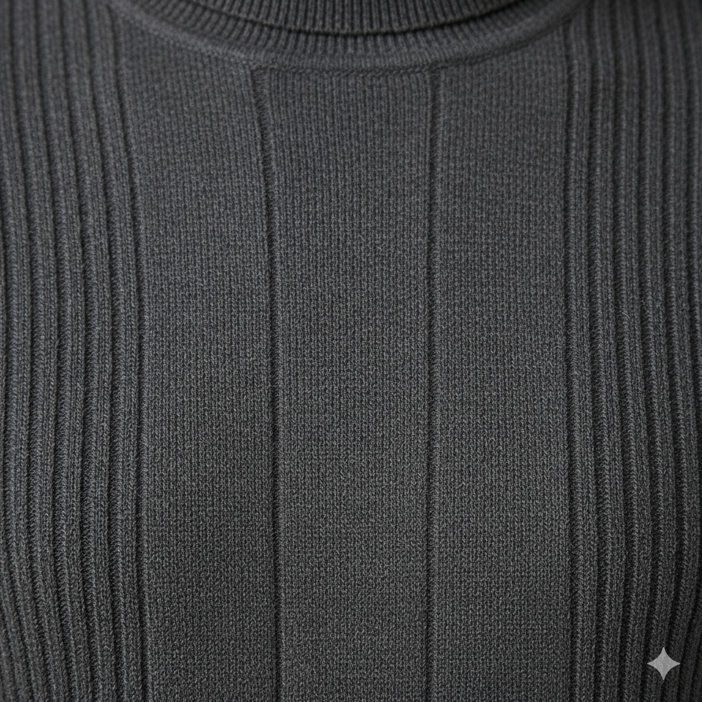 Herren Rollkragenpullover mit Strukturmuster