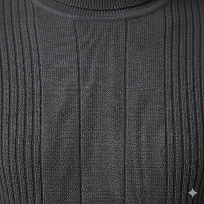Herren Rollkragenpullover mit Strukturmuster